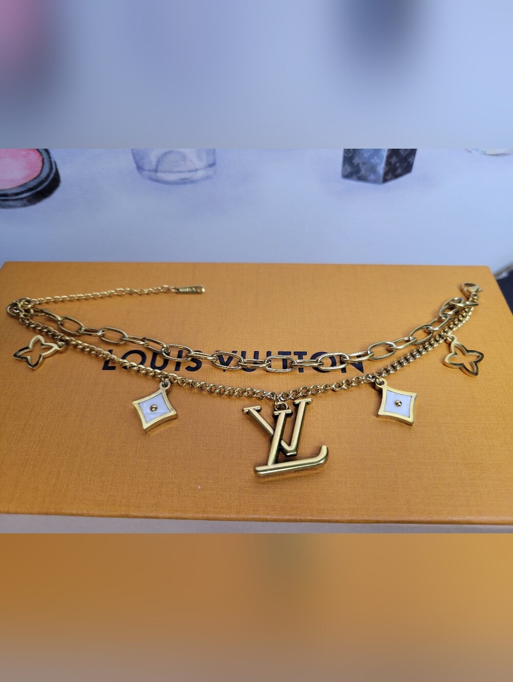 Louis Vuitton Charm, Adjustable Bracelet, New